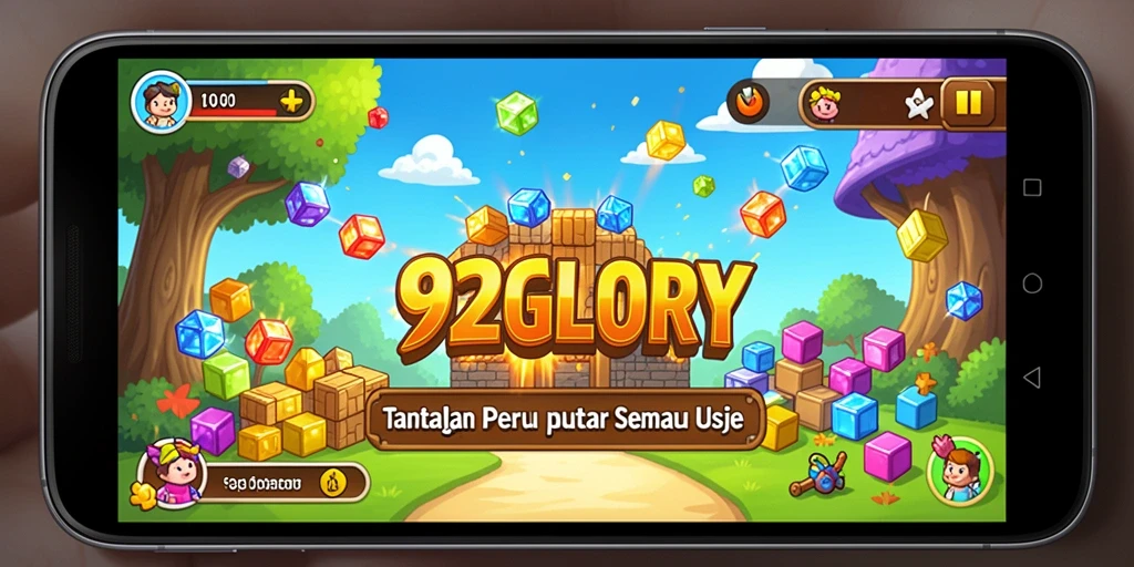 Tampilan gameplay 92GLORY dengan berbagai tantangan puzzle yang menarik.