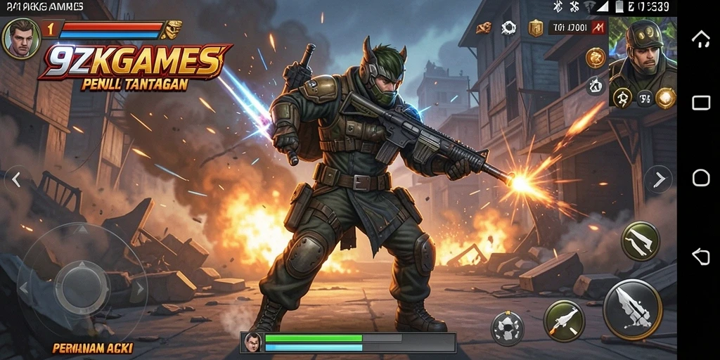 Tampilan epik dari gameplay 9ZKGAMES yang penuh aksi.