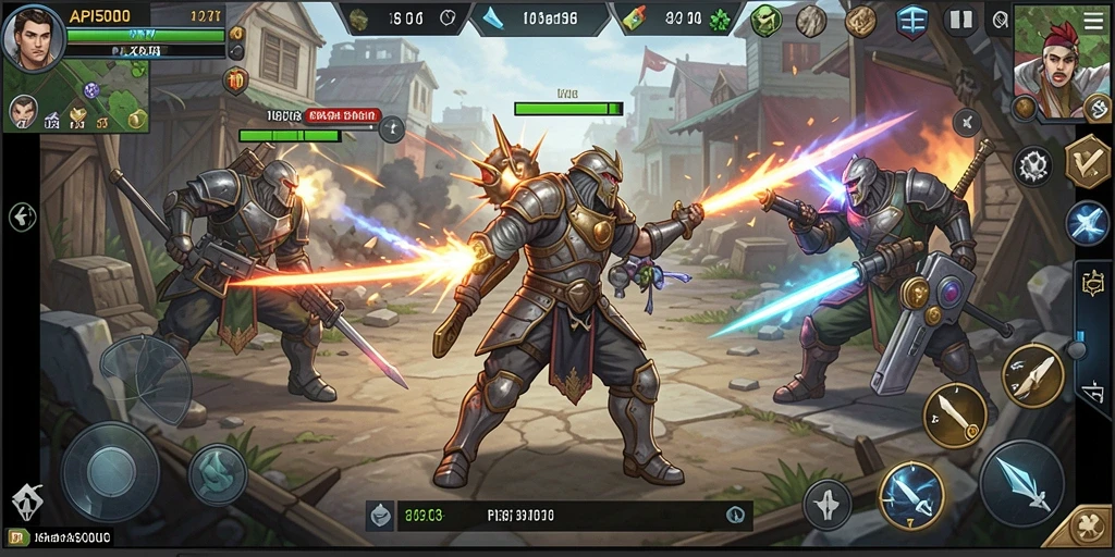 Gameplay intens dengan strategi pertempuran di API5000.