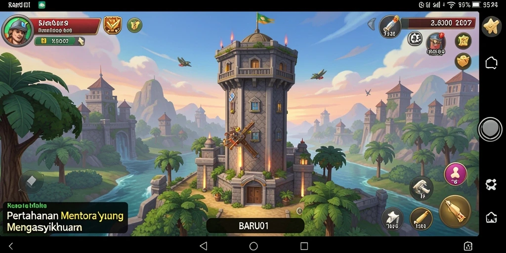 Tampilan menarik dari gameplay Tower Defense BARU01.
