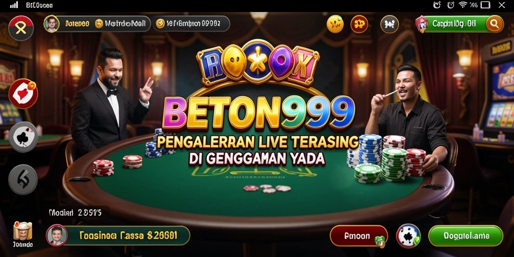Tampilan gameplay kasino langsung yang menawan dan interaktif.