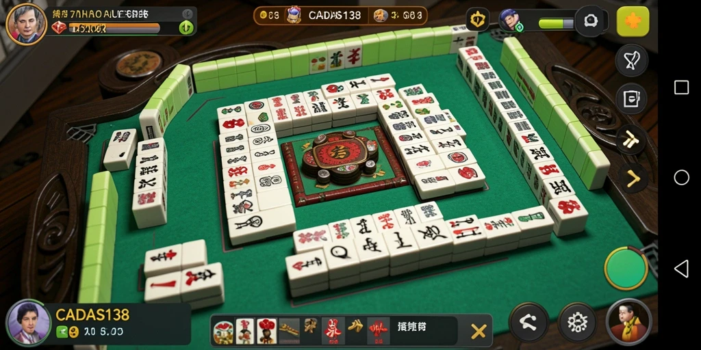 Screenshot utama CADAS138 menampilkan gameplay Mahjong yang seru dan menarik.