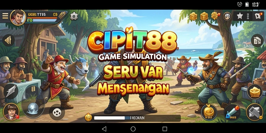 Tangkapan layar utama CIPIT88 menampilkan petualangan Simulation yang mendebarkan.