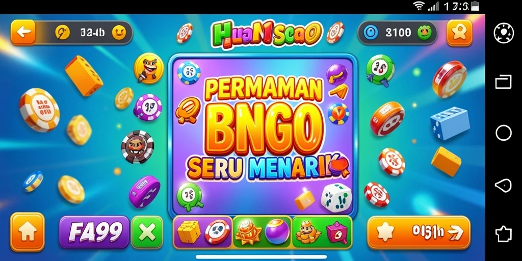 Screenshot FA99 menunjukkan gameplay Bingo yang seru dan interaktif.