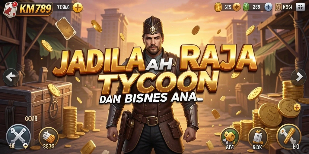 Screenshot gameplay KM789 dengan elemen Tycoon yang menarik.