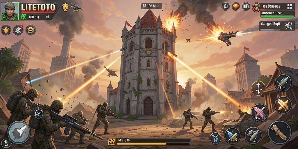 Tampilan menarik dari gameplay menara dalam LITETOTO.
