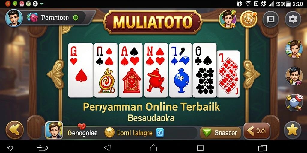 Screenshot gameplay seru MULIATOTO yang menampilkan permainan Domino.