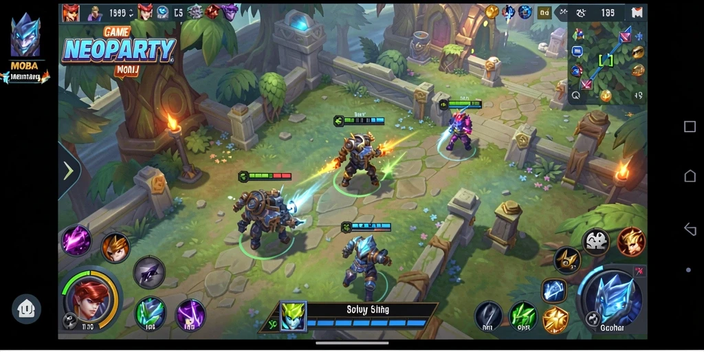 Tangkapan layar dari gameplay NEOPARTY yang mendebarkan dan penuh aksi.