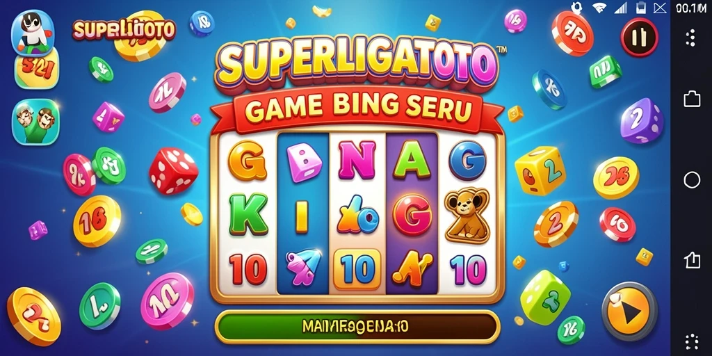 Tampilan gameplay seru dari SUPERLIGATOTO dengan fitur Bingo yang menarik.