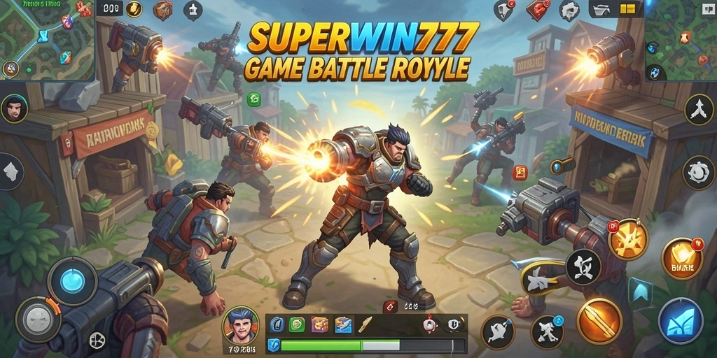 Gameplay seru dan menegangkan di SUPERWIN777 Battle Royale.