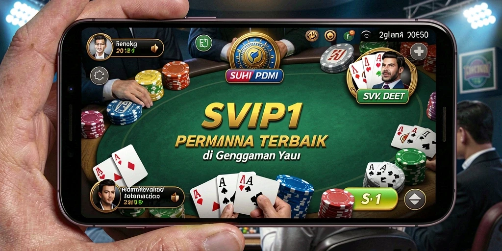 Screenshot permainan poker SVIP1 yang menunjukkan momen seru di meja.
