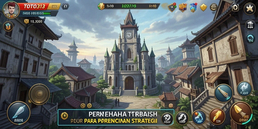Screenshot utama TOTO313 menampilkan pertempuran seru dalam permainan Tower Defense.