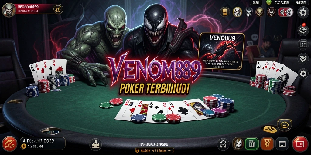 Screenshot gameplay yang menampilkan suasana Poker yang mendebarkan.